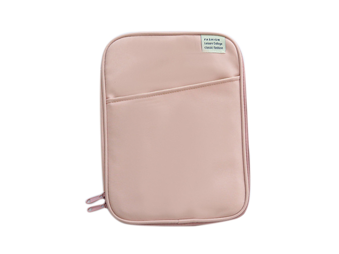 Raum-capa De Tablet Com Zíper Duplo De Metal Portátil De Algodão Estilo Briefcase Rosa 11 Polegadas