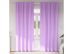 Vidaxl Cortinas Blackout Com Argolas 2 Unid. Roxo 260 X 140 Cm