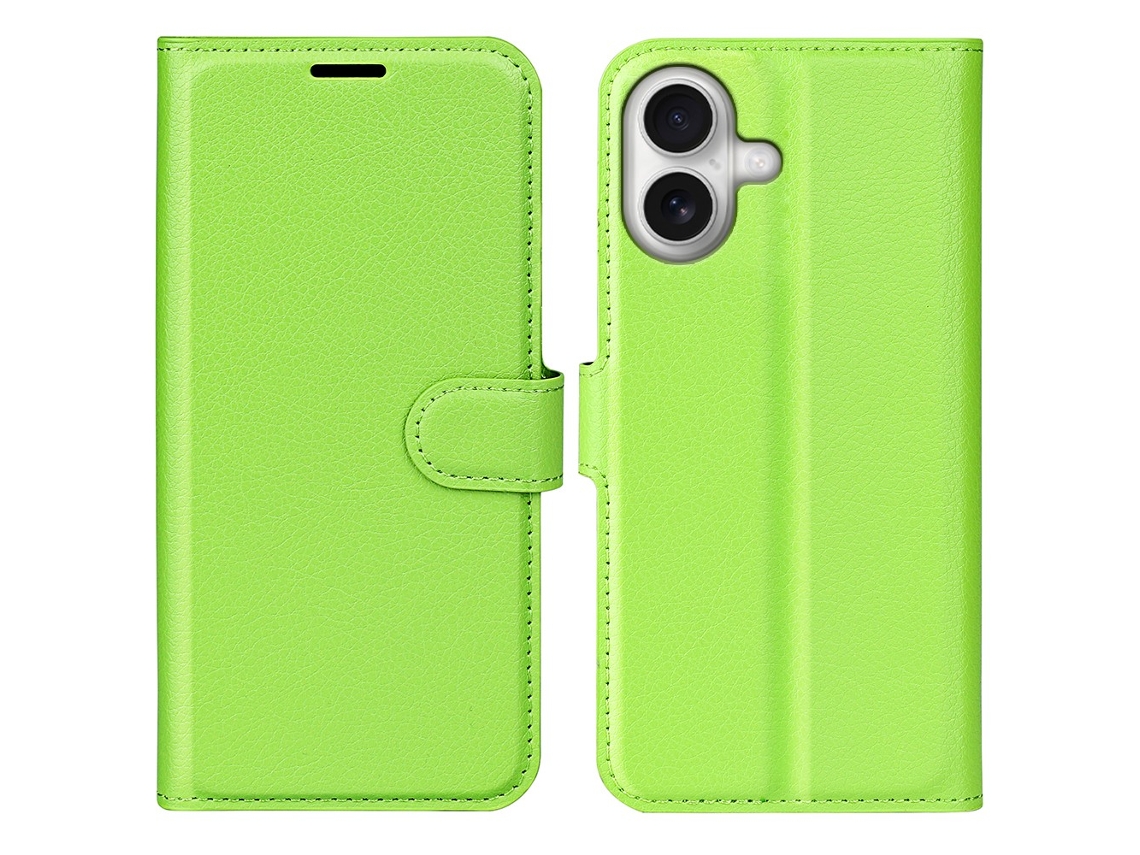 Capa Para Iphone 17 Em Couro Verde Lichia