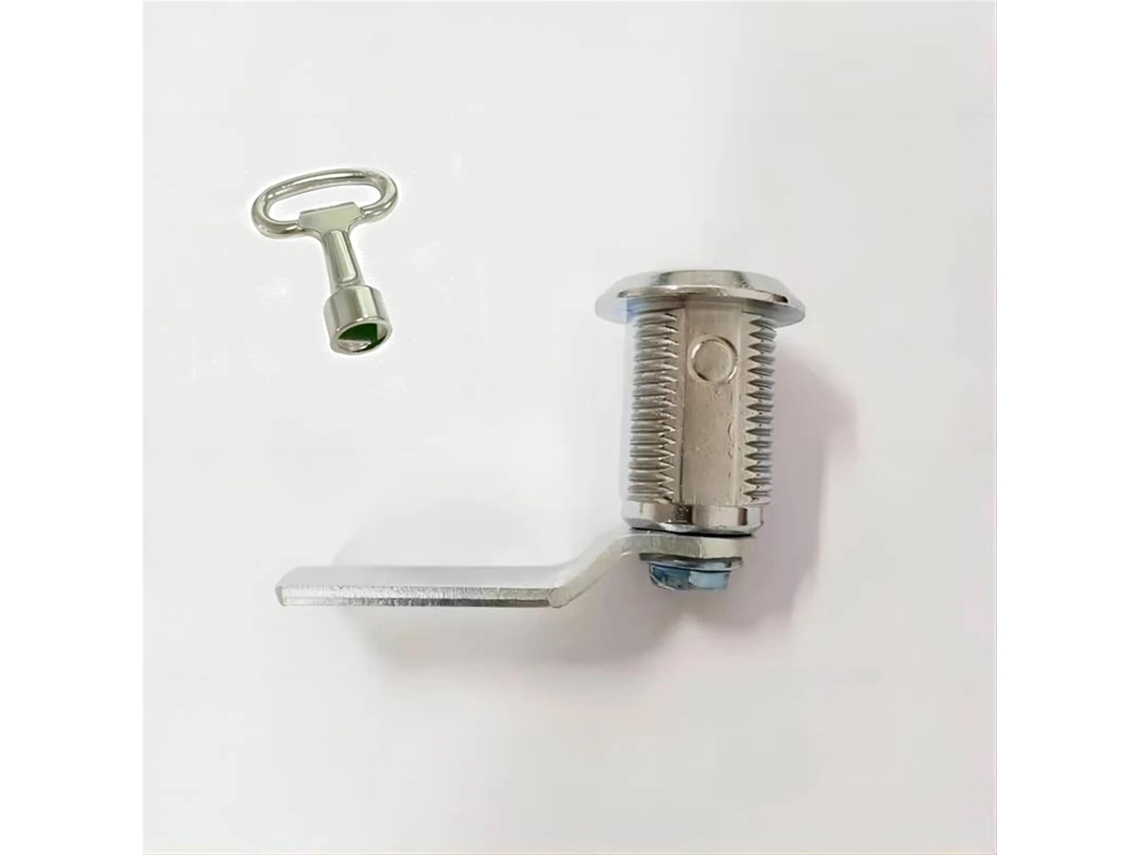 Conjunto De 1 Trava Came Um Quarto Volta Em Liga Zinco Com Chave, Modelo Ms705-36, Para Fechaduras Elétricas De Portas