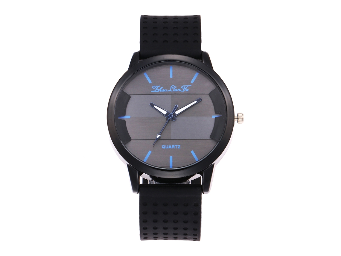 Reloj Casual De Moda Para Hombre Zhoulianfa De Cuarzo Con Correa De Silicona (agujas Azules)
