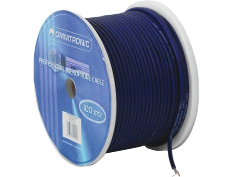 Cabo Microfone OMNITRONIC 2x0.22 100m bu