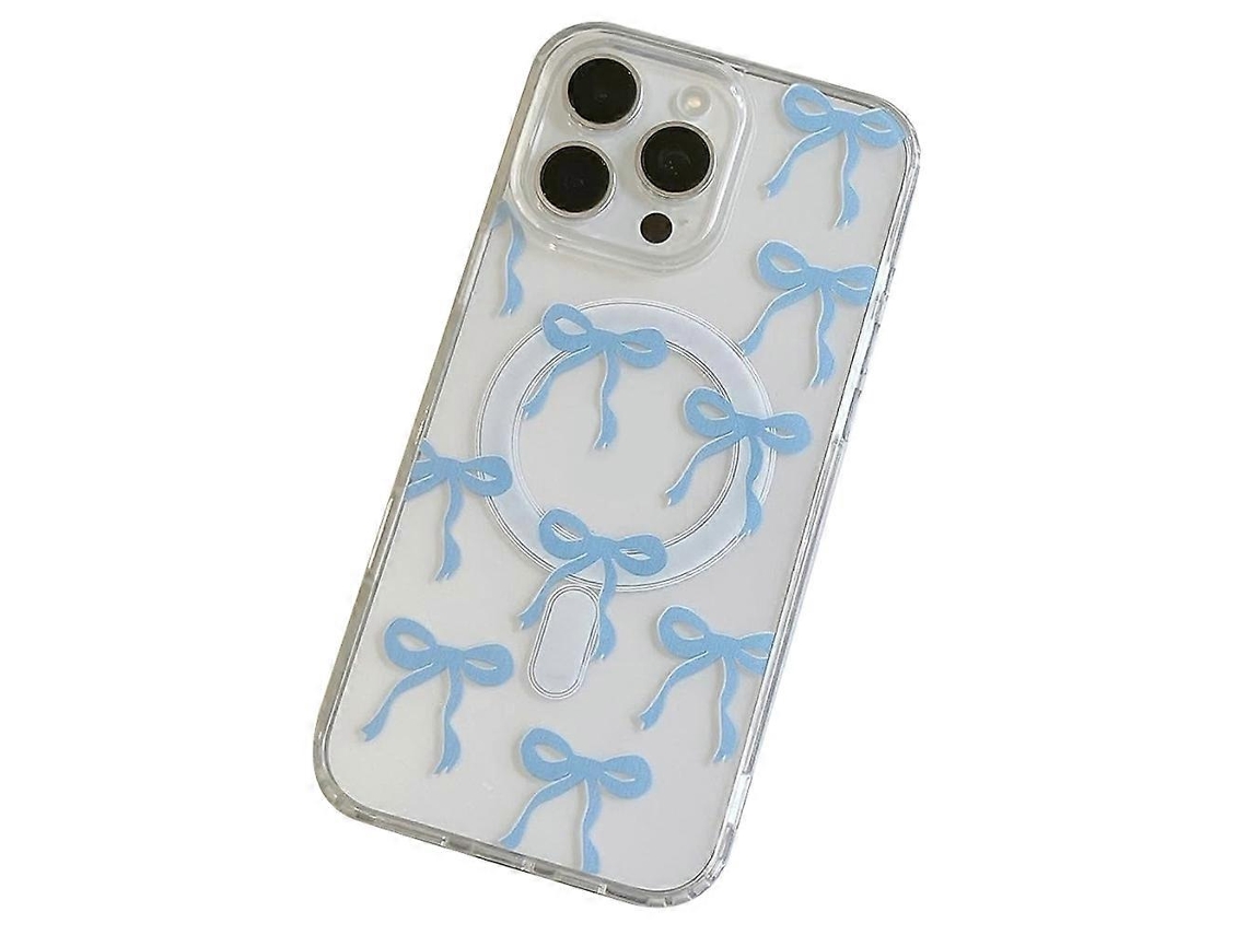Capa Para Iphone 16 Pro Max Compatível Com Capa Traseira De Pctpu Com Padrão De Laço Magsafe