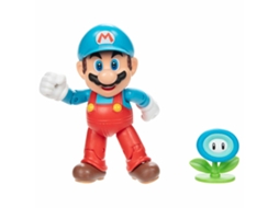 Super Mario Figura 10cm Mario Com Flor de Gelo (Idade Mínima Recomendada: 3 anos)