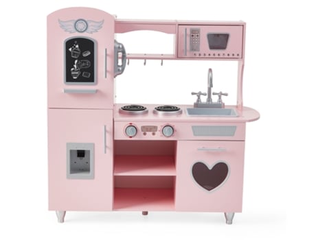 Cozinha De Brinquedo Em Madeira Rosa 7268 Moni Toys