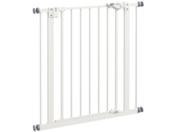 Barreira Cães 74 80cm Metal Plástico Branco Sem Furos