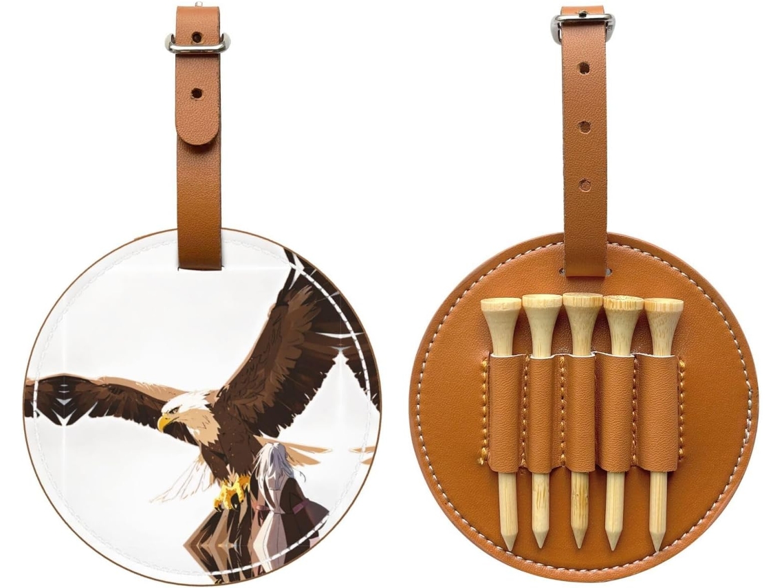 Bolsa para Tees de Golfe Eagle com Abas Abertas, Preta Fácil de Transportar e Mais Eficiente para Jogar Golf