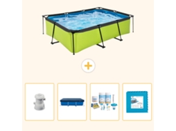 Piscina Exit Retangular 220x150x65 Cm 5 peças Scb2 EXIT TOYS