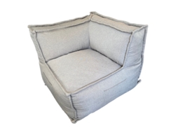 Módulo De Canto Reversível Para Sofá Modular Efeito Linho Bananair 90x90 Cm Bege
