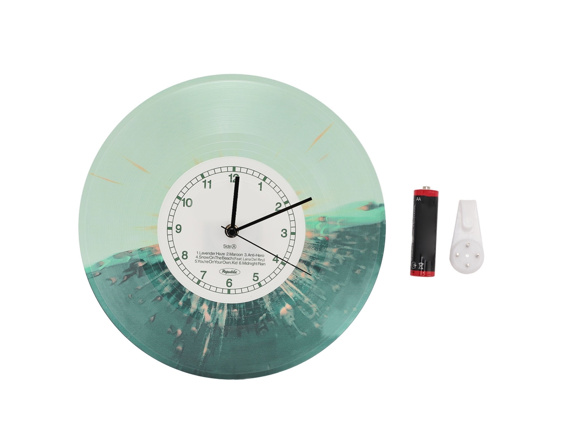 Relógio De Parede Decorativo 12 Polegadas Sem Tic-tac Verde Escuro Bateria