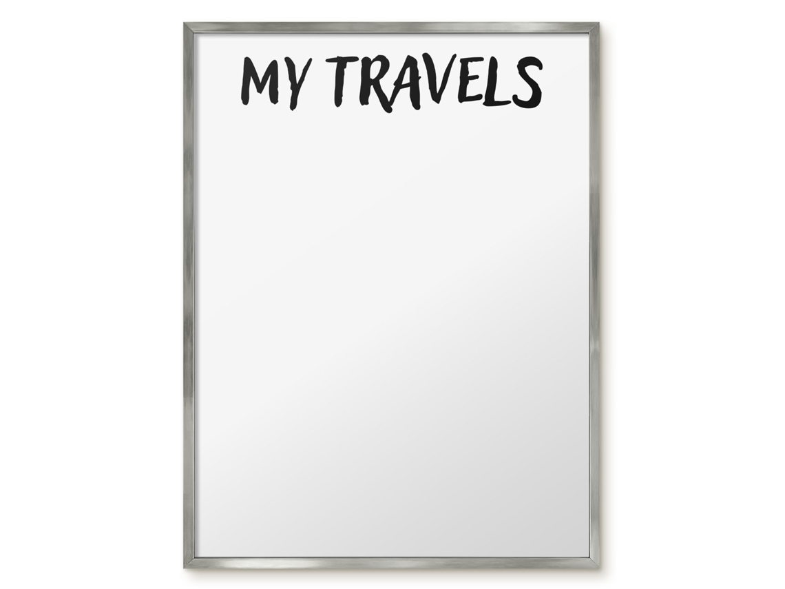 Magnetic Board For Wall My Travels For The Bedroom Espelharte (60x80 Cm)