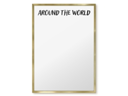 Magnetic Board Around The World For The Living Room Espelharte (50x70 Cm)