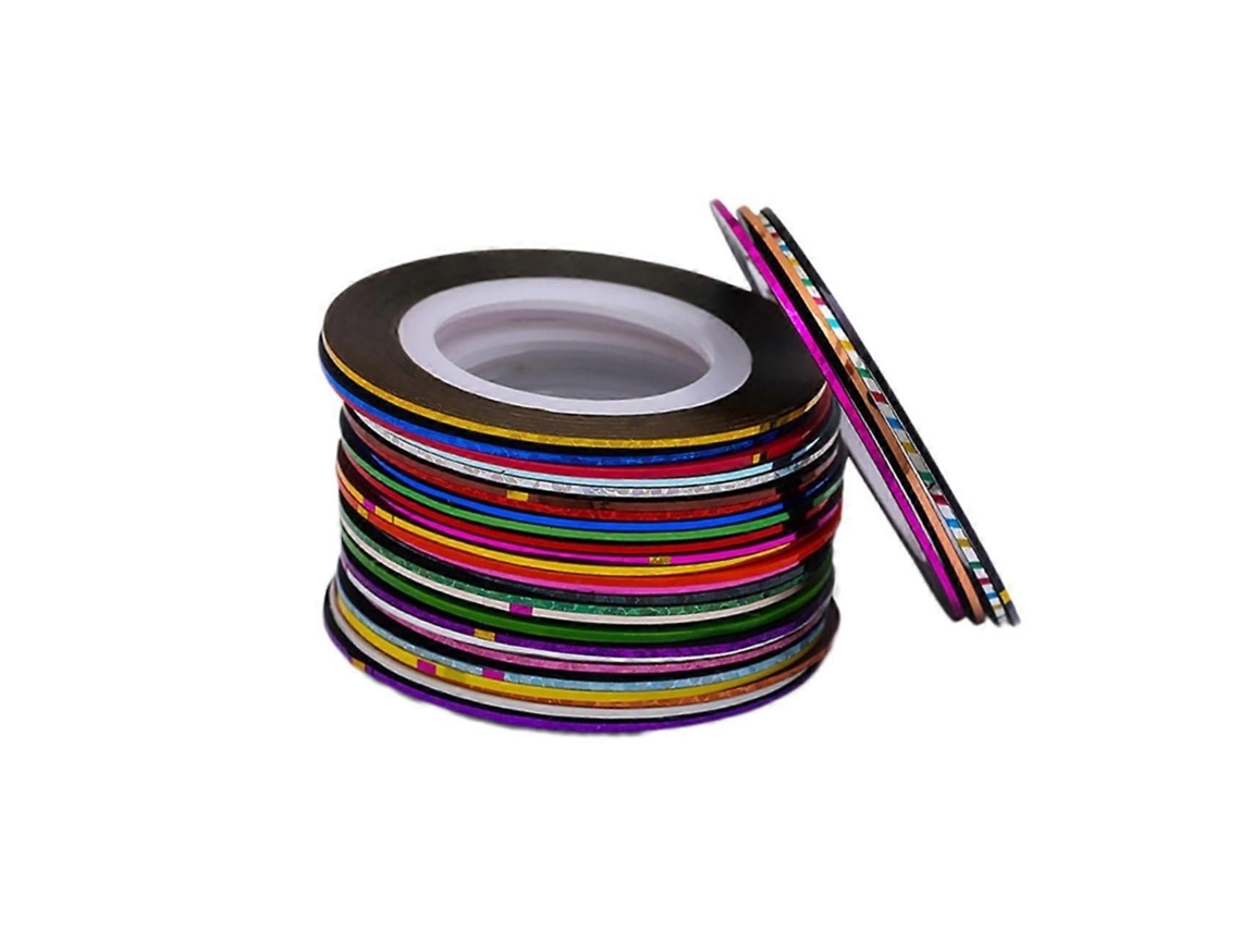 Conjunto de 42 Fitas Adesivas para Nail Art com Dispensador, Adesivos Autoadesivos para Manicure Faça Você Mesma. GOKOCO