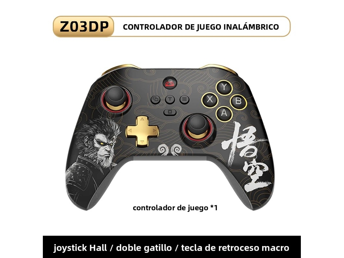 Controlador de Jogos MDUG sem fio para PC, microjoystick e gatilho Hall (padrão preto)