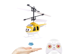 Ats Brinquedo Helicóptero de Controle Remoto com Luz Led, Brinquedo Voador com Sensor Inteligente