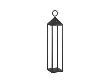 Lanterna Moderna Led Picnic 2.2W Ip54 Recarregável e Regulável H. 67Cm Antracite ROSSINI ILLUMINAZIONE
