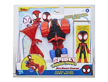 Figura de Ação SPIDEY AND HIS AMAZING FRIENDS Marvel Conjunto Miles Morales Homem-Aranha Aracno Triciclo (Idade Mínima: 3 anos)