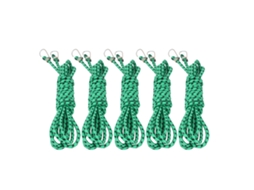5 Cuerdas Elásticas De Bungee De 6m Verdes Com Ganchos Resistentes Para Fixar Lonas E Bagagem