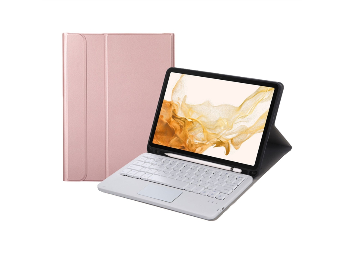 Capa de Teclado Bluetooth para Samsung Tab S7 Plus 12.4 Destacável com Ecrã Sensível e Bandeja para Caneta XIAOMOYU