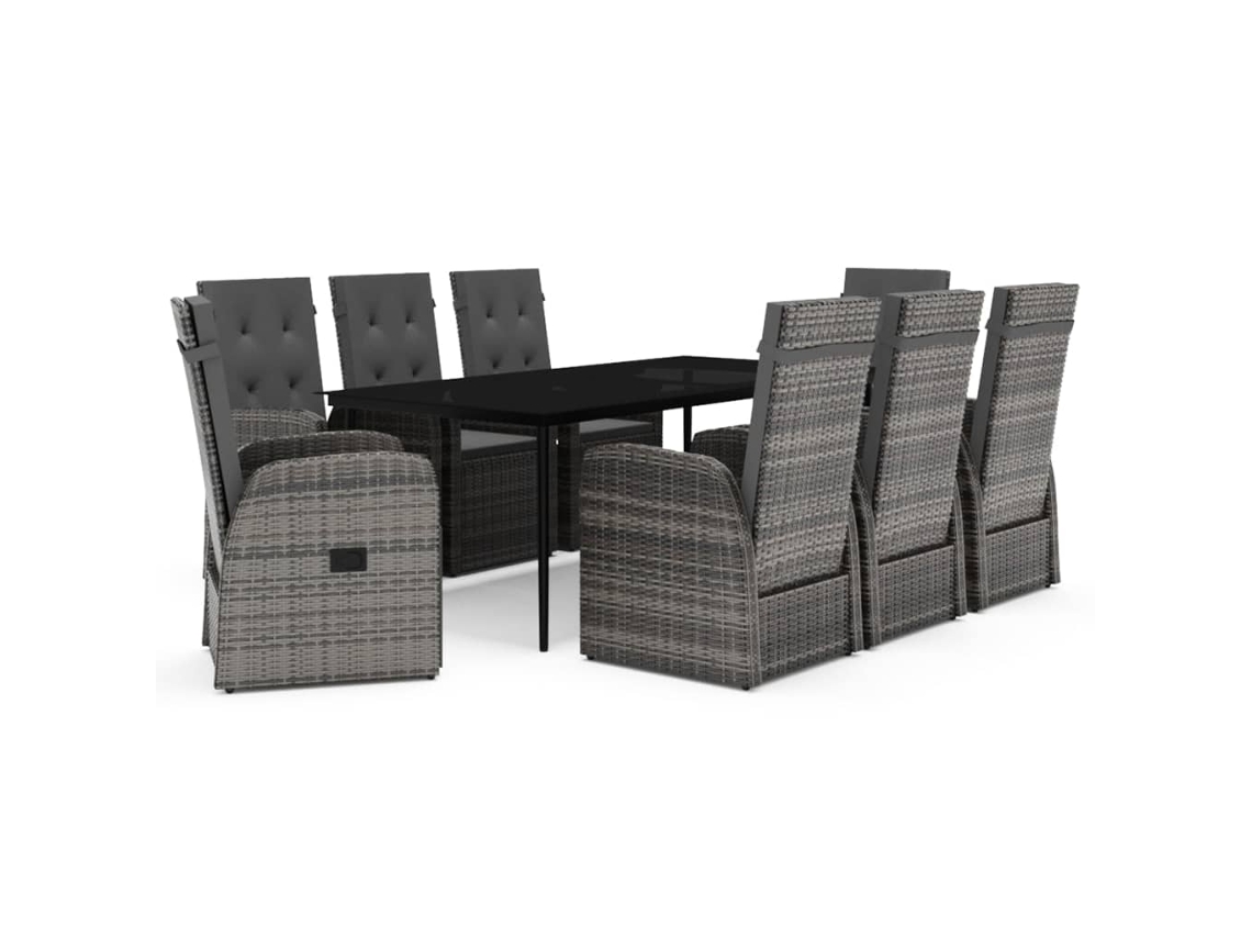 Garden Dining Set, Garden Dining Sets Vidaxl Cinzeto Rattan / Vime (n/a)
