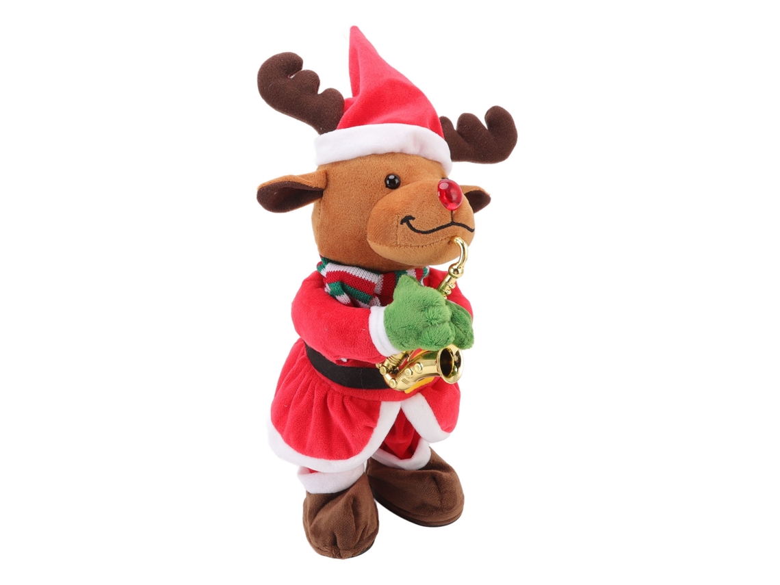 Boneco Elfo Natal Musical Dançante Luz 8 Músicas