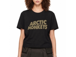 Rockinstone Arctic Monkeys Gold Logo Black T-shirt Concert New Unique Designer Style