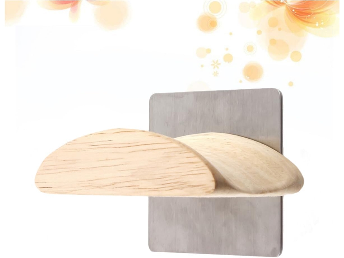 Suporte De Parede Para Fones Ouvido Patkaw, Suporte Estável E Decorativo Em Aço Inoxidável Madeira Maciça Para Armazenar