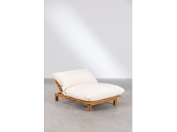 SKLUM Sofá Modular Reclinável Brina Madeira de Acácia Beige Creme (79-47 x 94 x 118 cm/Altura do Assento: 47 cm)