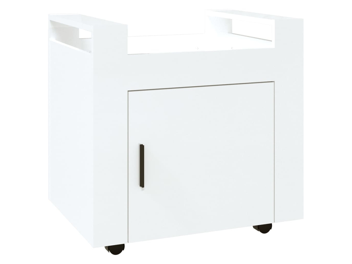 Desk Trolley, Desk Trolleys Vidaxl Branco Madeira Processada