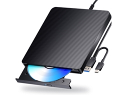 Leitor De Blu-ray Externo Siurn Compatível Com Funções De Leitura E Gravação, E Pode Gravar Dvds.