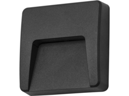 Forlight Grove - Aplique 120x10x120mm, Policarbonato, Cor Preto, Led, Máx 3.1w, Ip65