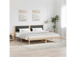 Vidaxl Estrutura Da Cama Com Cabeceira Cinza Escuro 200 X 200 Cm