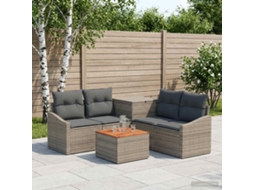 Vidaxl Conjunto De Sofás 6 Unid. Cinza E Cinza Escuro