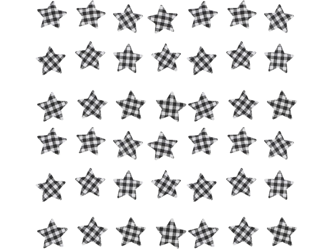 100 peças de estrelas decorativas com motivos, formato de estrela com cinco pontas, material para projetos DIY.