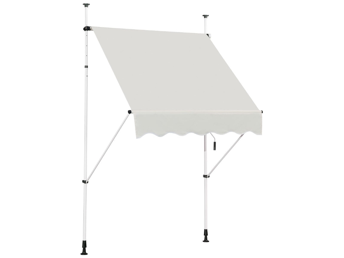 Toldo telescópico de proteção solar impermeável e repelente UV 150x120cm, bege NORTHIX