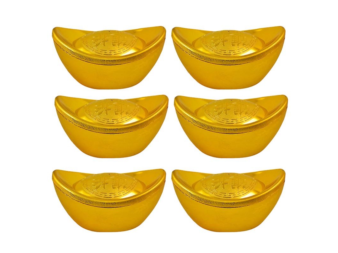 Lingote de Ouro de Simulação 6Pcs ALLINLESS