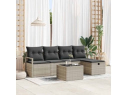 Vidaxl Conjunto De Sofás 6 Unid. 5-número De Lugares Cinzento-claro