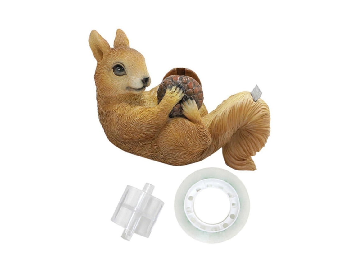 Porta fitas em Formato de Esquilo, Dispensador Fita Adesiva para Animais, Suporte Mesa Resin a com Esquilo Par GOKOCO