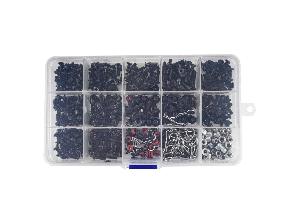 Conjunto de 500 Parafusos M3 M4 para Reparação de Automóveis Rc, Incluindo Peças para Scx10 Trx4 1/10 Hsp. MDUG