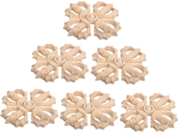 Gadpiparty Conjunto De 6-apliques Decorativos Entalhados Em Madeira Maciça Estilo Europeu Para Móveis, Armários