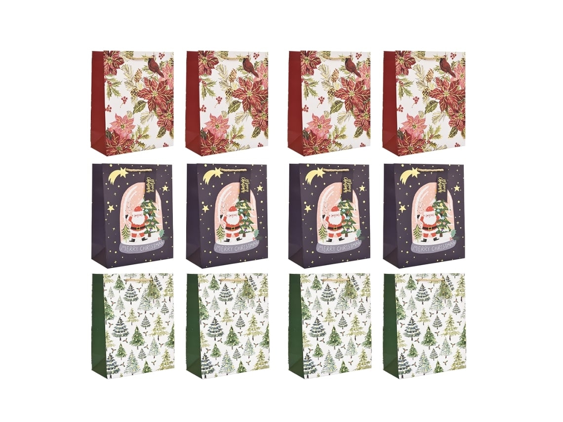 Sacos de Compras de Natal Reutilizáveis, Ideais para Supermercado, Comida e Bolachas, Ergonômico, Uso Diário STELASPLEN