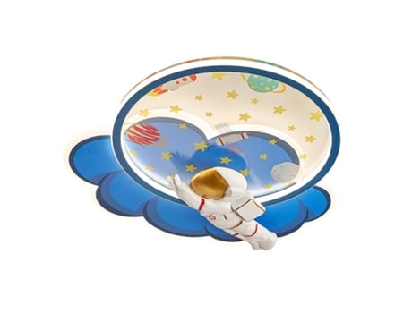 Lâmpada de Teto Led Astronauta de Desenho Animado Ajustável em Três Cores Adequada para Quartos de Crianças e Salas de Brinquedos SLD