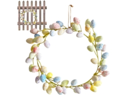 Guirlanda De Páscoa Com Ovos, Decoração Colorida De Primavera, 35 Cm |