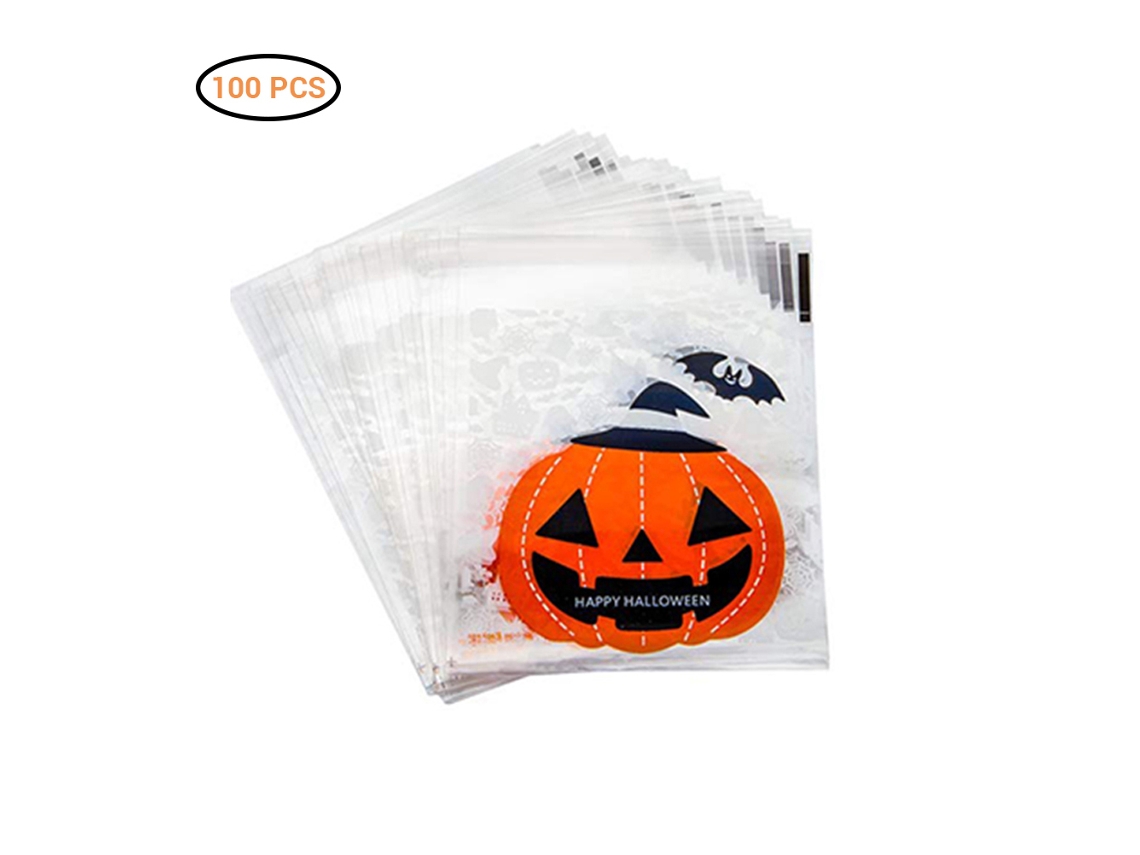 Sacos De Doces Halloween Autoadesivos 100pcs