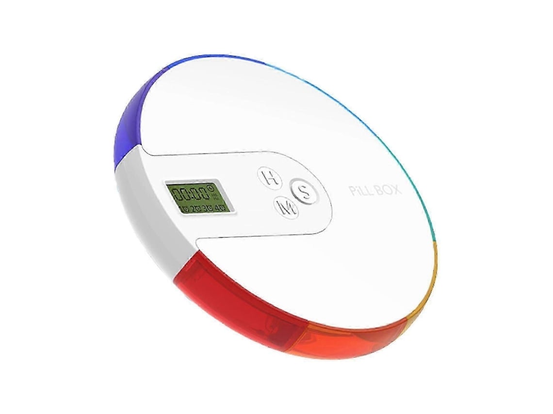 Caixa De Comprimidos Digital Com 7 Compartimentos, Lembrete Eletrônico, Portátil, Plástico