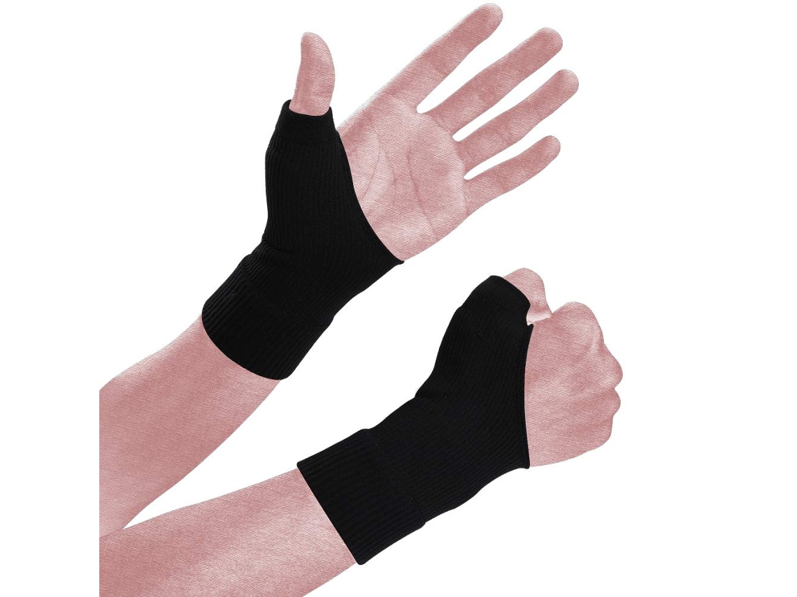 Proteção e Suporte Corporal: Luva de Pulso Sem Dedos Cor Preto Tamanho L