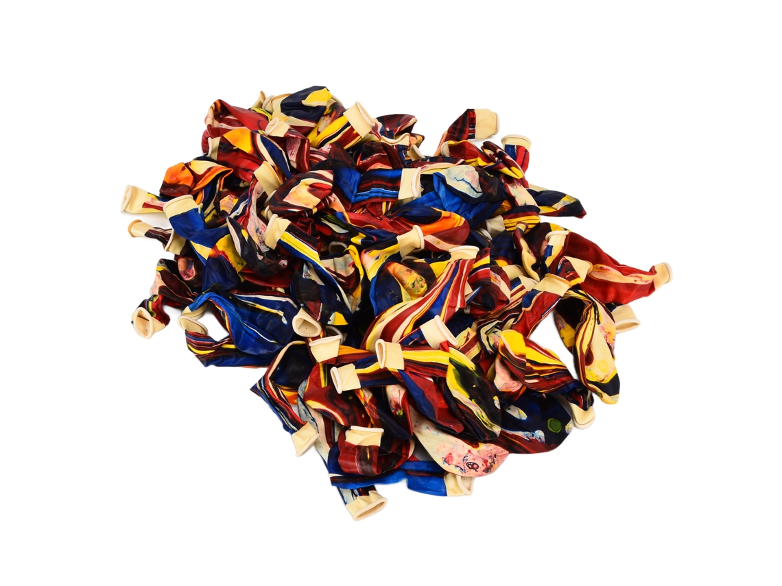 100 Balões de Látex Marmorizado Misto para Festas, Aniversário, Casamento com S/MARCA