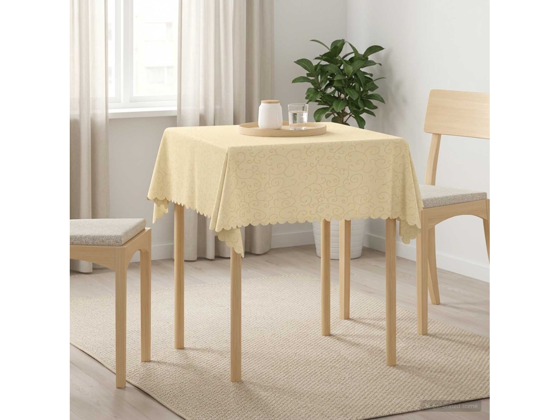 Vidaxl Toalha De Mesa 5 Unid. Retangular Branco Creme 140 X 140 Cm