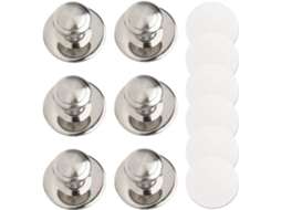 Conjunto De 6 Puxadores Redondos Aço Inoxidável Para Armários, Gavetas E Móveis De Cozinha, Guarda Roupas E Banheiros
