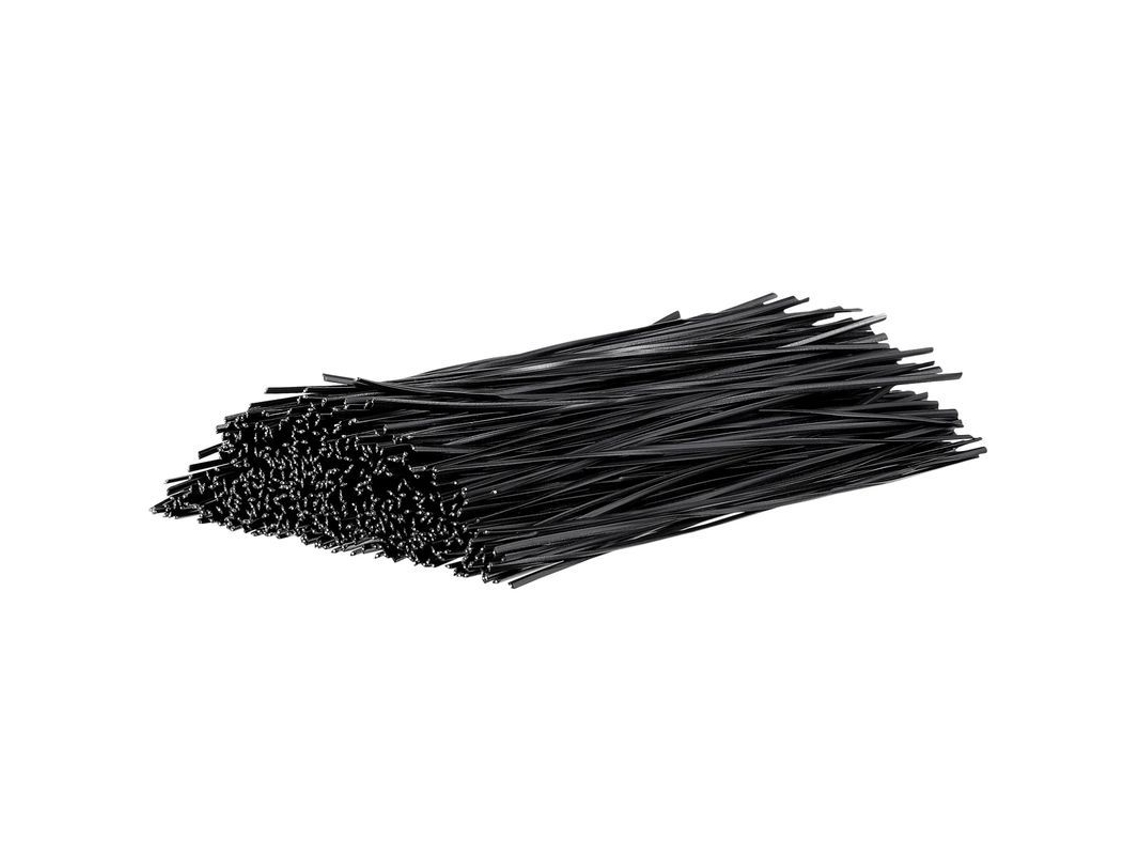 2026 500 Laços Flexíveis de Jardim 15cm para Amarrar Plantas, Cabelos e Organização Preto